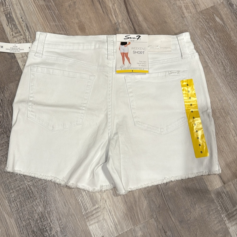 Women's White Weekend Denim Shorts